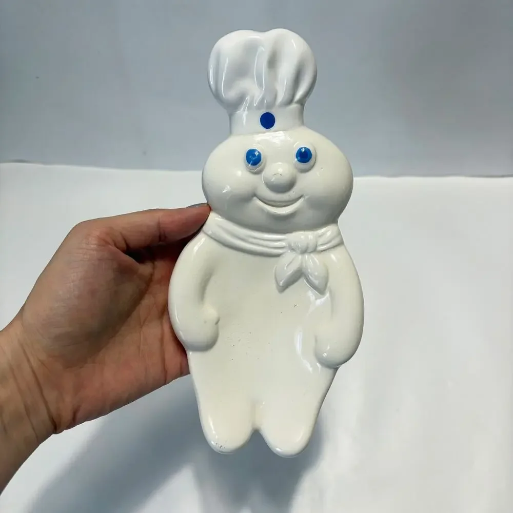 Vintage 1988 Pillsbury Doughboy Ceramic Spoon Rest Made in Taiwan Kitchen Decor